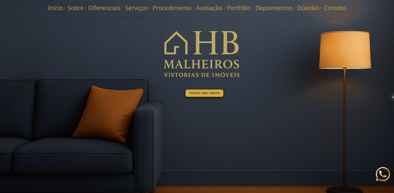 Site da HB Malheiros — Vistorias Imobiliárias